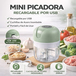 💥 Picadora Eléctrica Recargable USB 3 en 1 ⚡ Cocina Fácil en Segundos