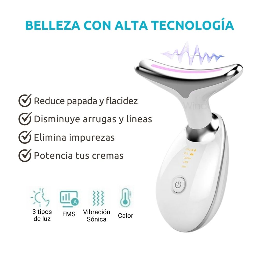 💖✨GlowLift™ Reductor de papada arrugas y Rejuvenecedor  con Calor y Fototerapia.💆♀️💡