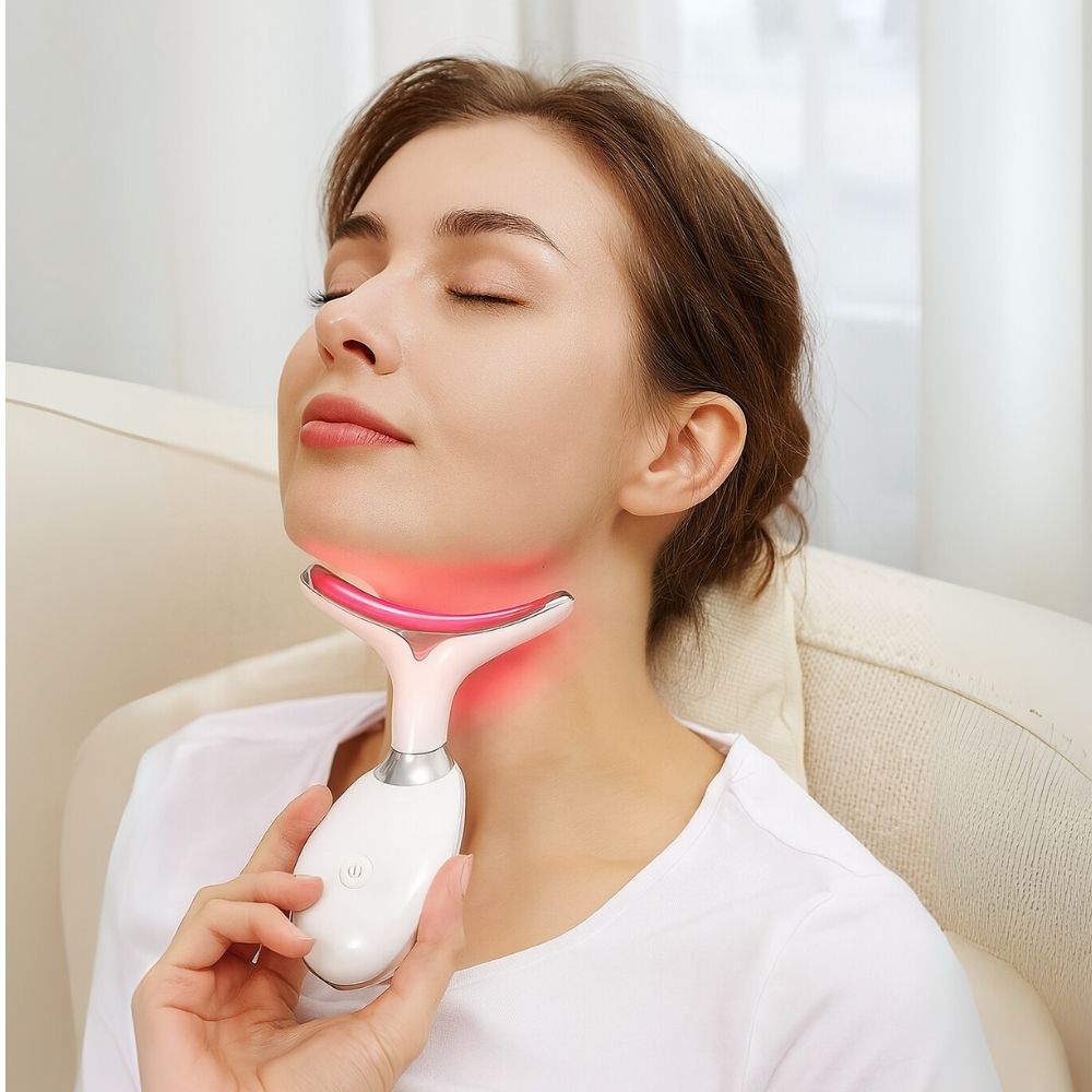 💖✨GlowLift™ Reductor de papada arrugas y Rejuvenecedor  con Calor y Fototerapia.💆♀️💡