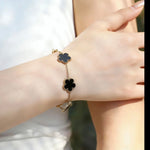 💥 Pulsera Trébol de la Suerte Estilo Van Cleef 🍀✨ Elegancia que Enamora
